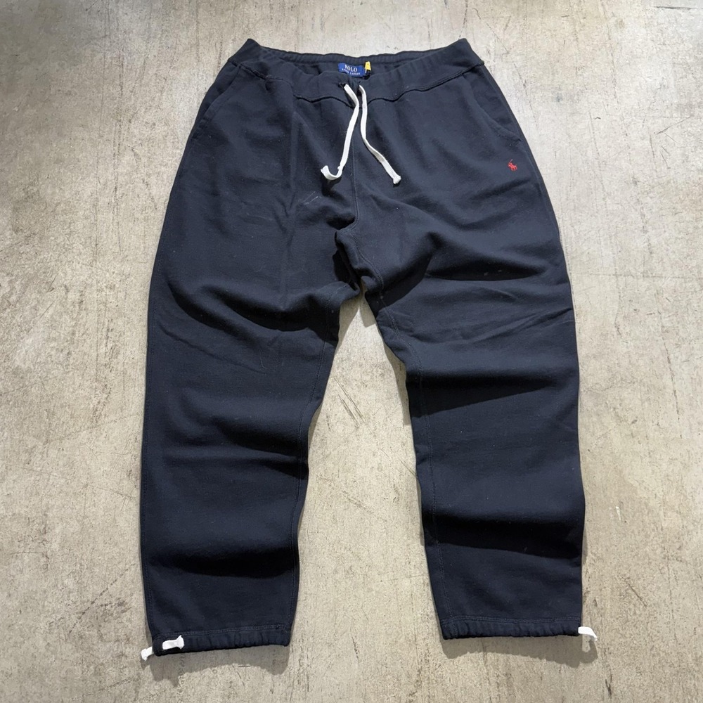 Polo Ralph Lauren Sweatpants Mens LT Blue Fleece Joggers Elastic Waist Logo